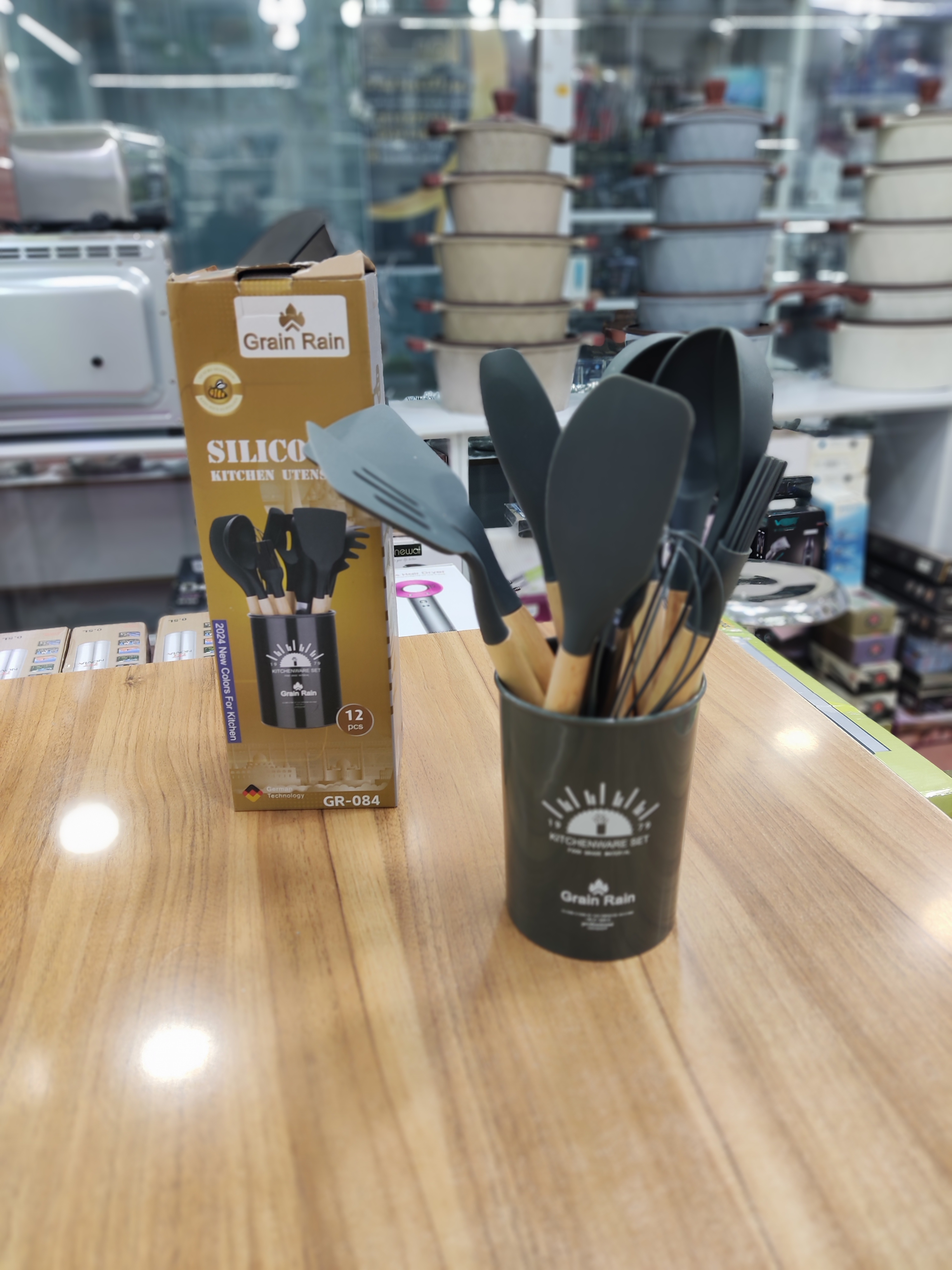 سرویس کف گیر و ملاقه سیلکونی آلمانی 12پارچه گراین راین